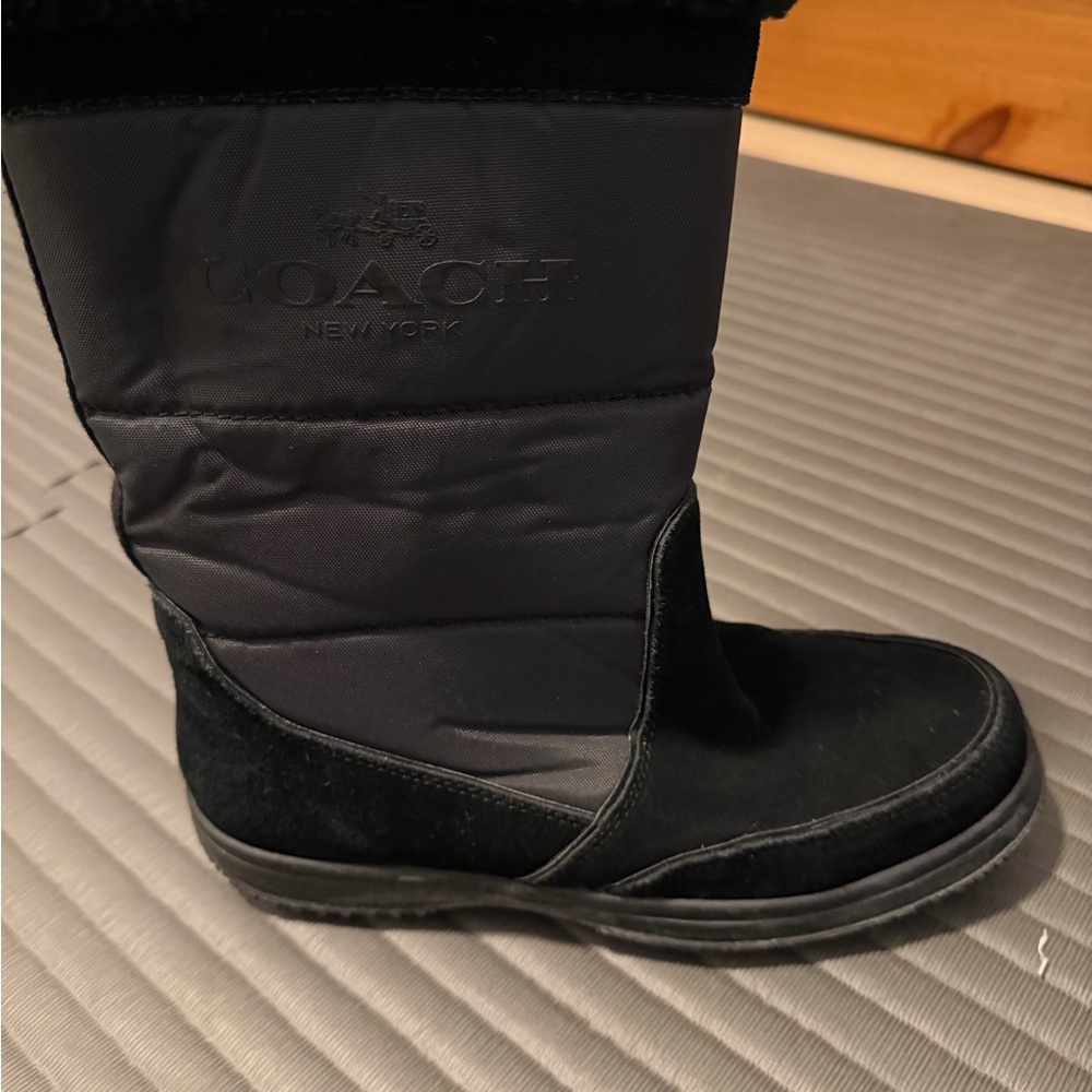 Coach Black Fur-Lined Boots - Picture 6 of 10